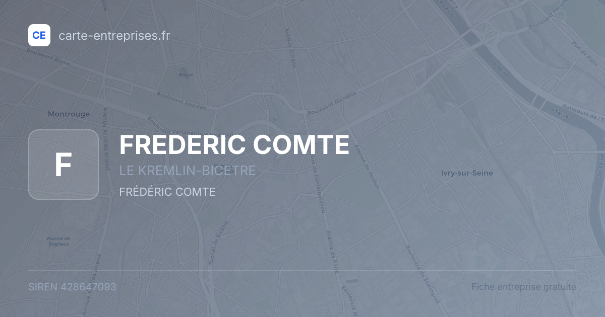 FREDERIC COMTE — 428647093 — fiche entreprise