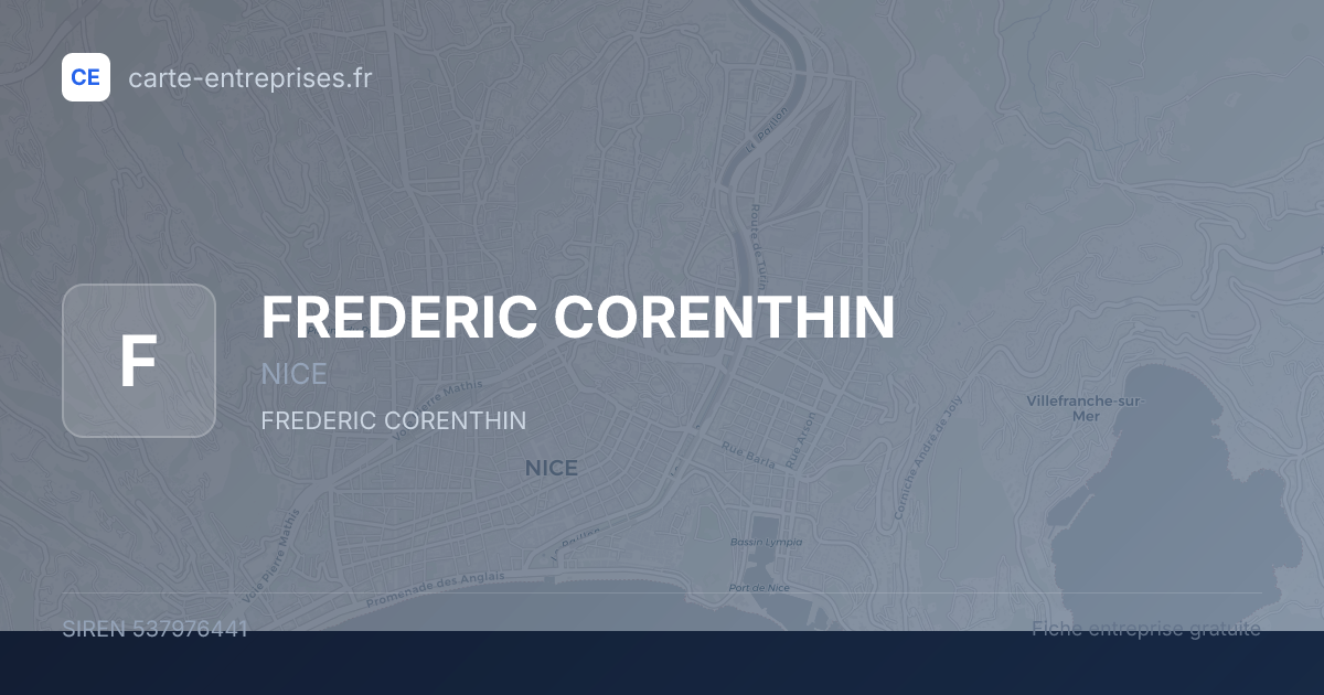 FREDERIC CORENTHIN — 537976441 — fiche entreprise