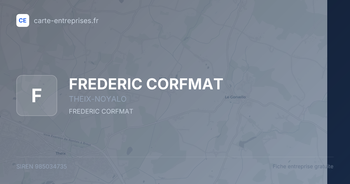 FREDERIC CORFMAT — 985034735 — fiche entreprise