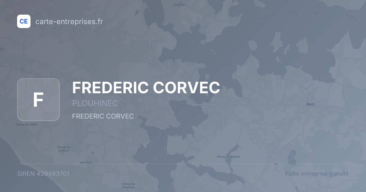 FREDERIC CORVEC — 439493701 — fiche entreprise
