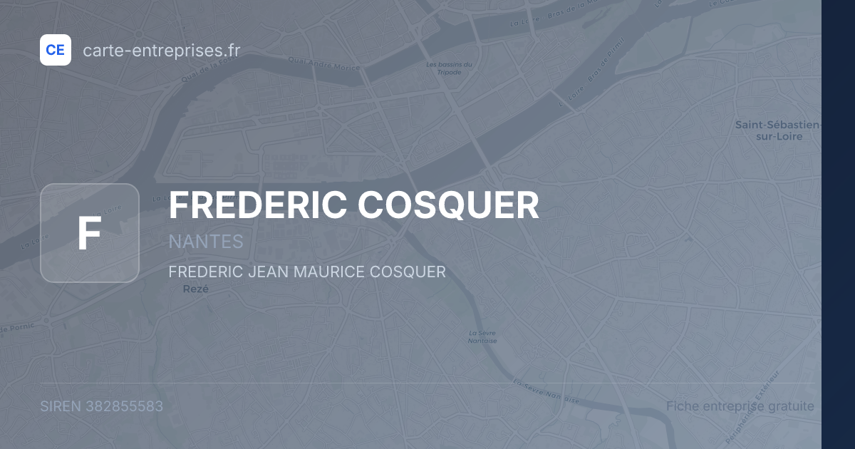 FREDERIC COSQUER — 382855583 — fiche entreprise