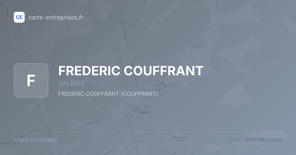 FREDERIC COUFFRANT — 482600863 — fiche entreprise