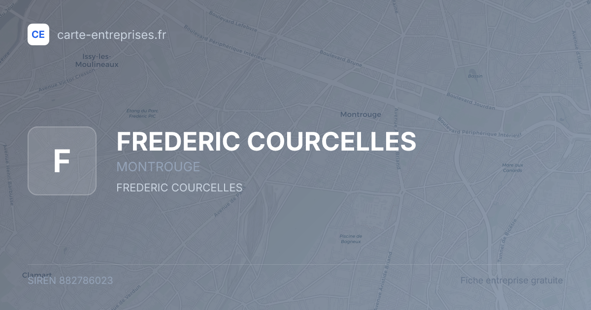 FREDERIC COURCELLES — 882786023 — fiche entreprise