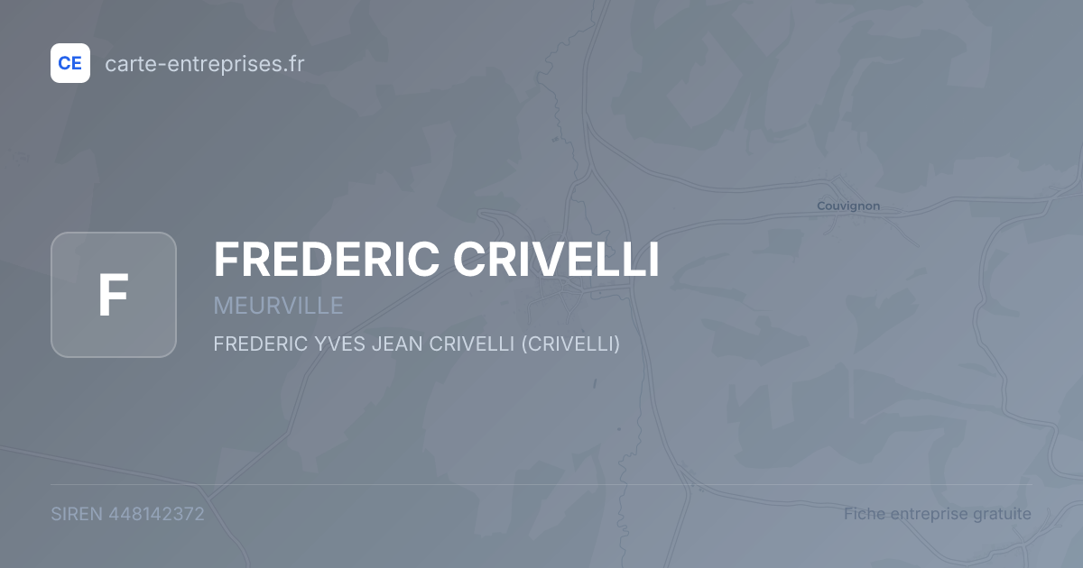 FREDERIC CRIVELLI — 448142372 — fiche entreprise