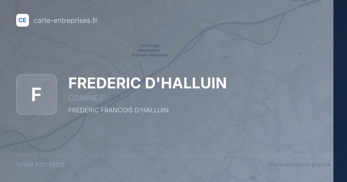 FREDERIC D'HALLUIN — 792773103 — fiche entreprise