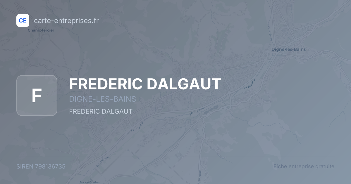 FREDERIC DALGAUT — 798136735 — fiche entreprise