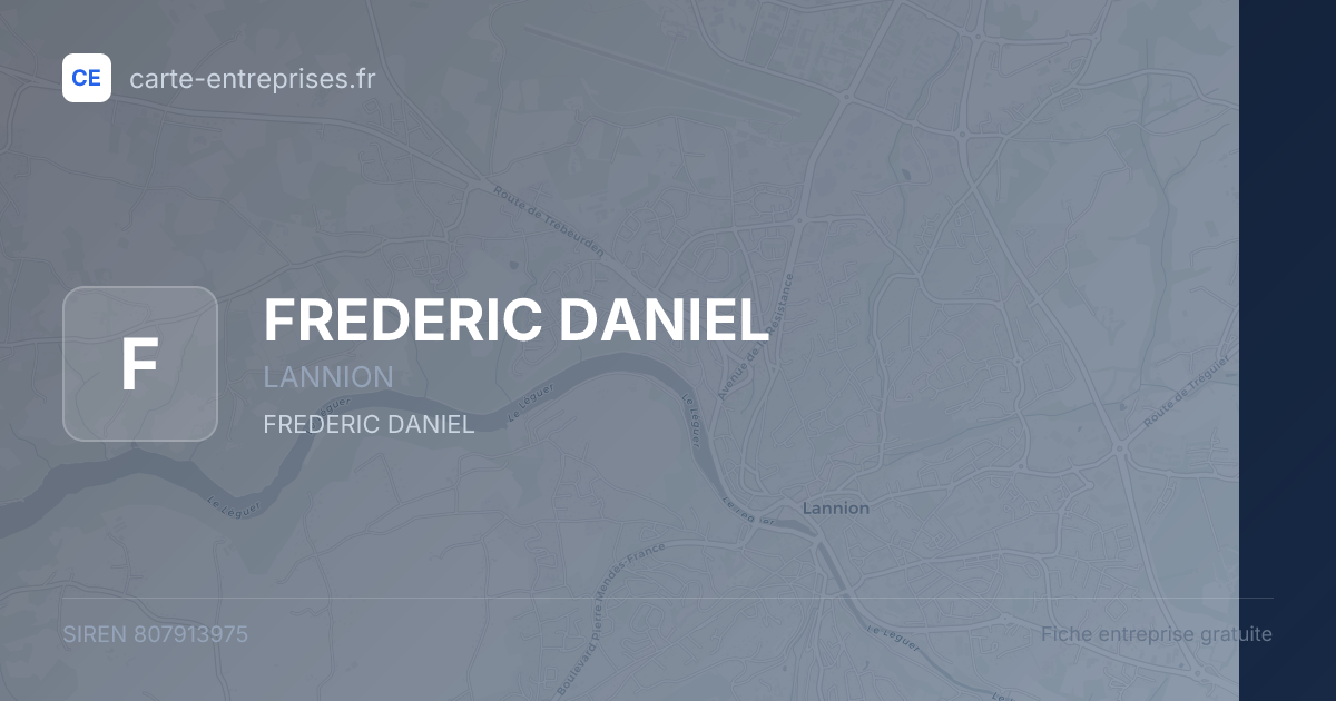 FREDERIC DANIEL — 807913975 — fiche entreprise