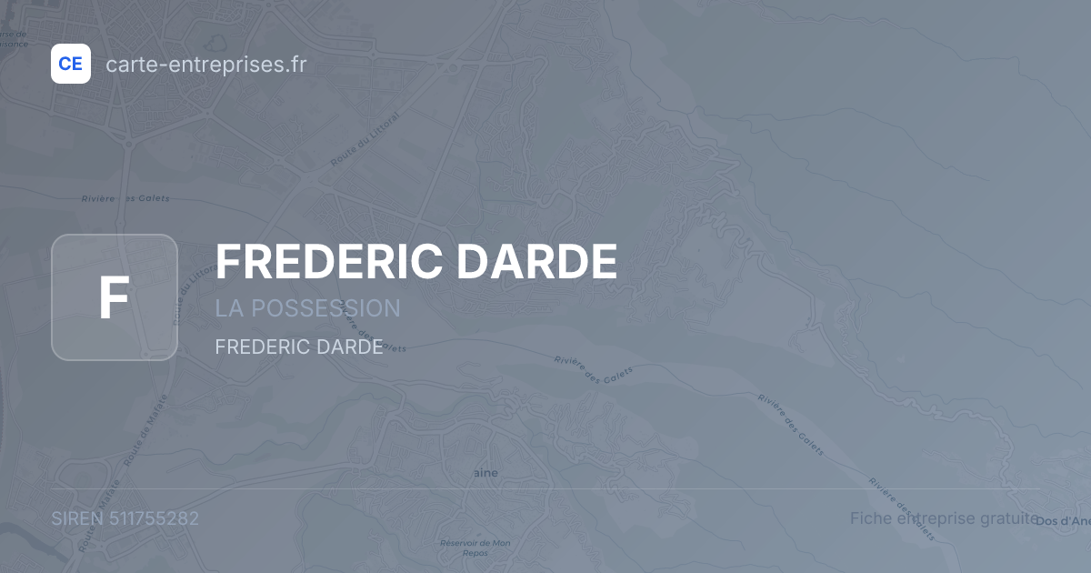 FREDERIC DARDE — 511755282 — fiche entreprise