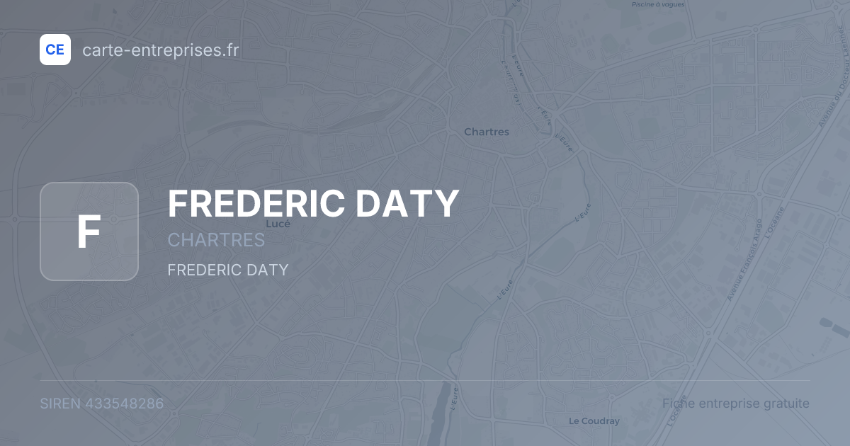 FREDERIC DATY — 433548286 — fiche entreprise