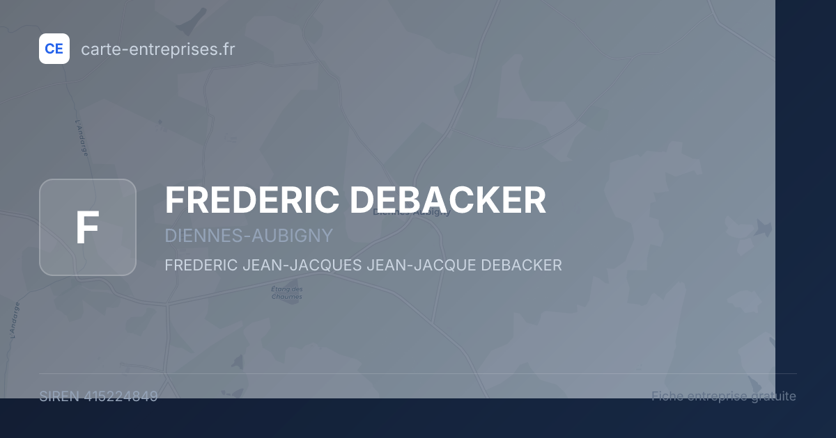 FREDERIC DEBACKER — 415224849 — fiche entreprise