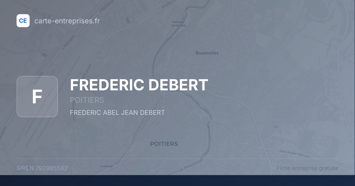 FREDERIC DEBERT — 792985582 — fiche entreprise