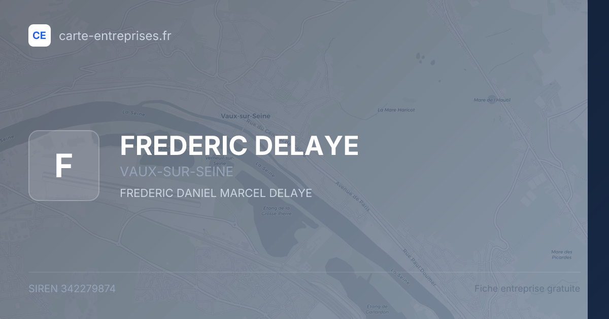 FREDERIC DELAYE — 342279874 — fiche entreprise