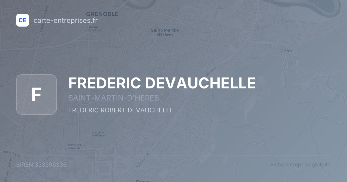 FREDERIC DEVAUCHELLE — 333596336 — fiche entreprise