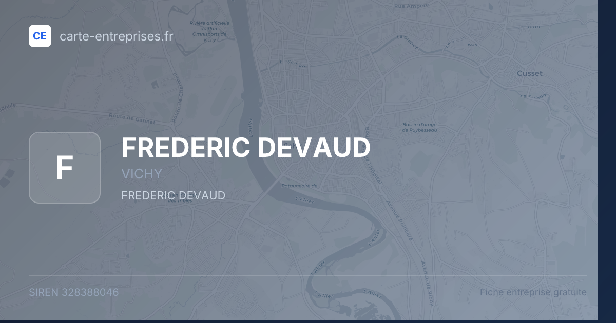 FREDERIC DEVAUD — 328388046 — fiche entreprise