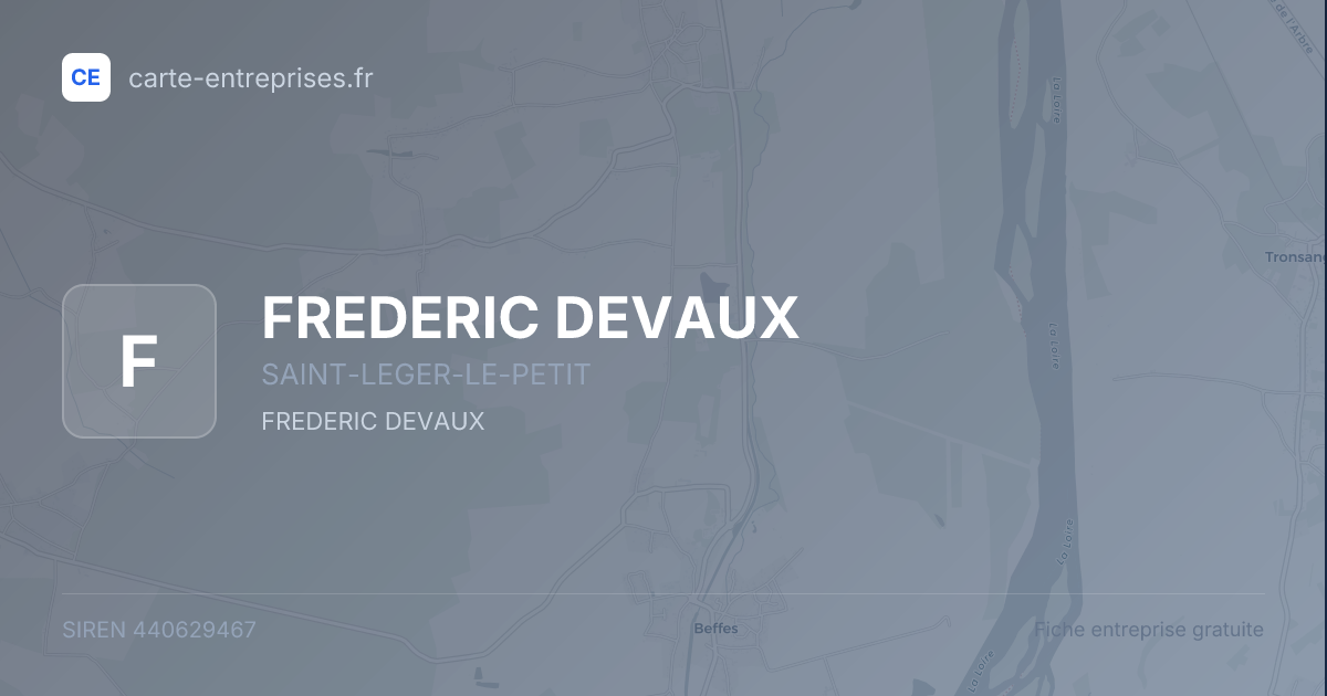 FREDERIC DEVAUX — 440629467 — fiche entreprise