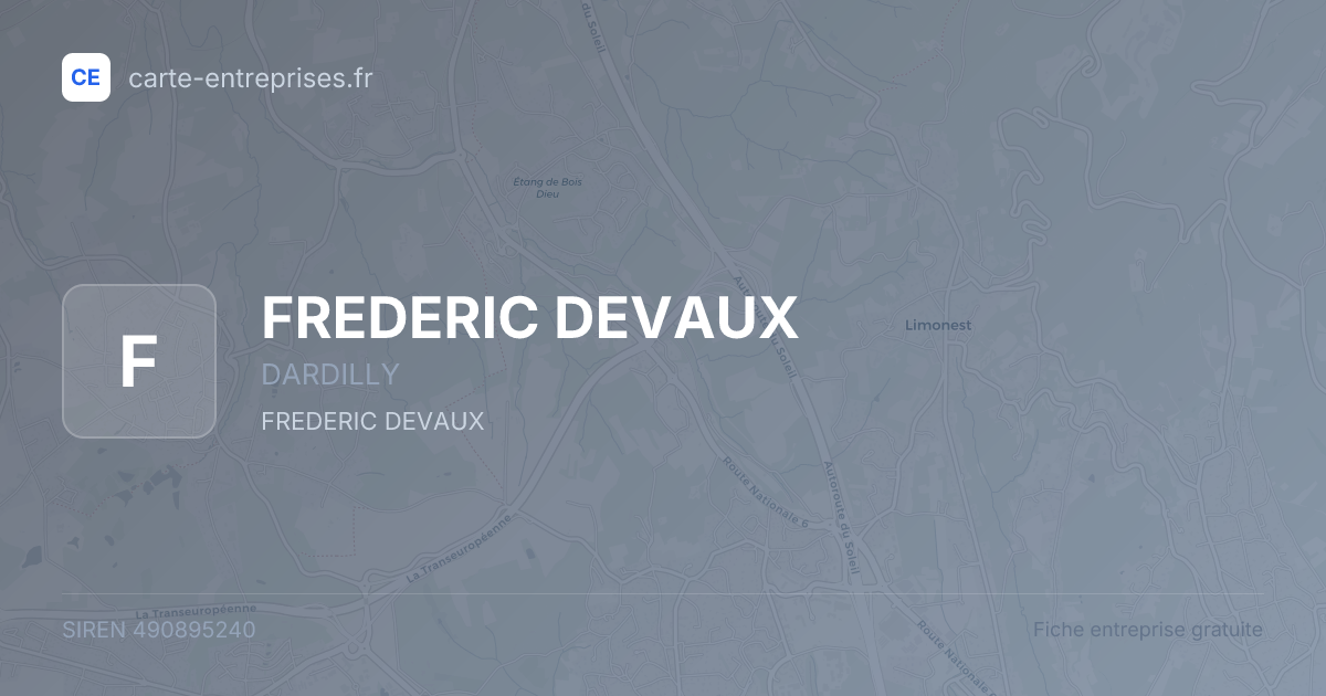 FREDERIC DEVAUX — 490895240 — fiche entreprise