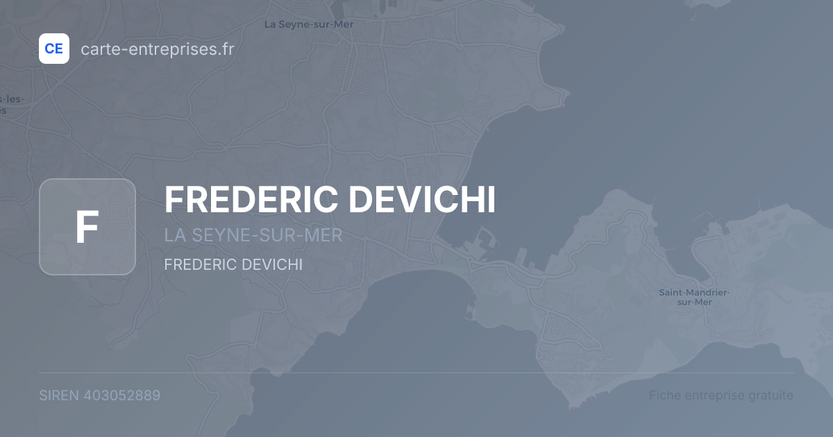 FREDERIC DEVICHI — 403052889 — fiche entreprise