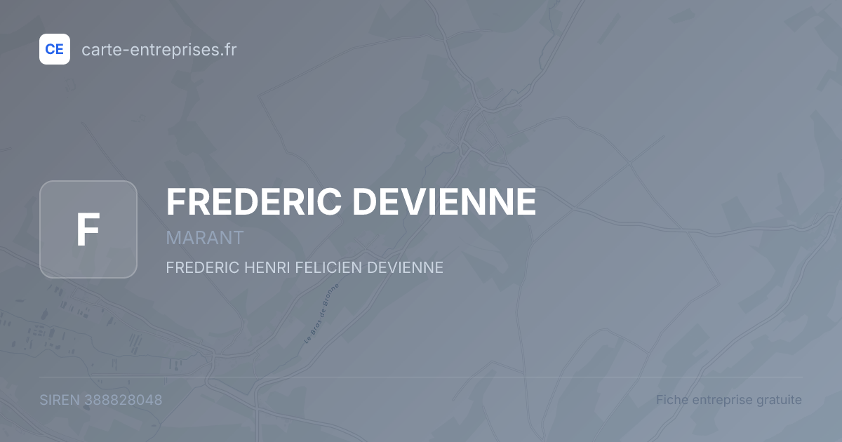FREDERIC DEVIENNE — 388828048 — fiche entreprise