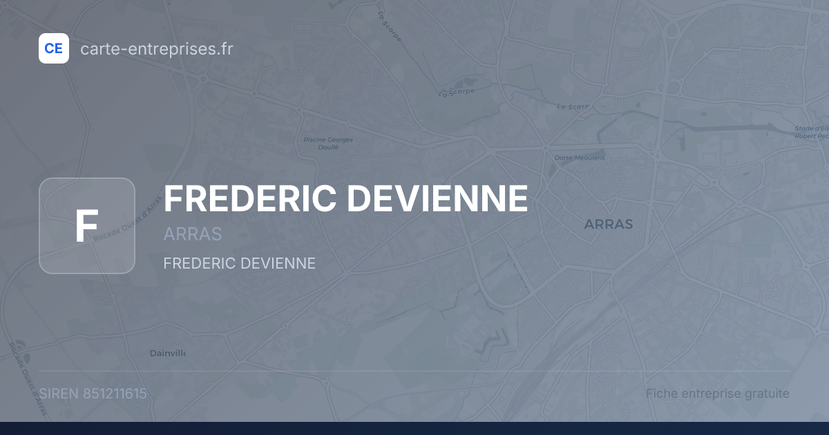 FREDERIC DEVIENNE — 851211615 — fiche entreprise