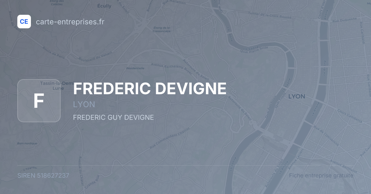 FREDERIC DEVIGNE — 518627237 — fiche entreprise