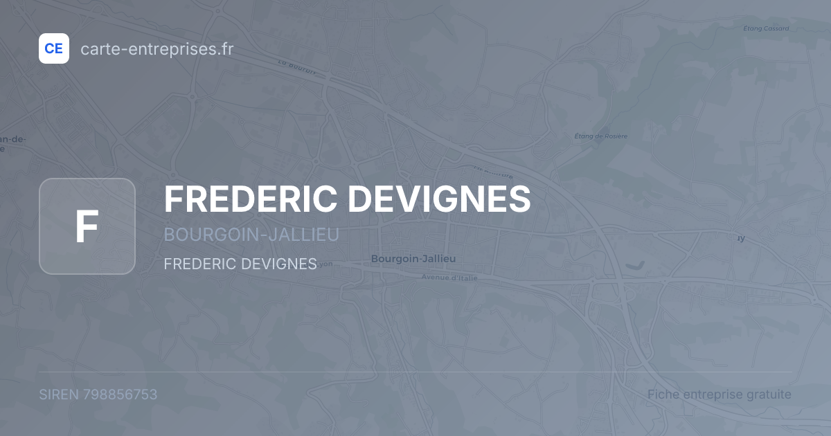 FREDERIC DEVIGNES — 798856753 — fiche entreprise