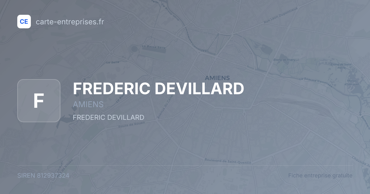 FREDERIC DEVILLARD — 812937324 — fiche entreprise