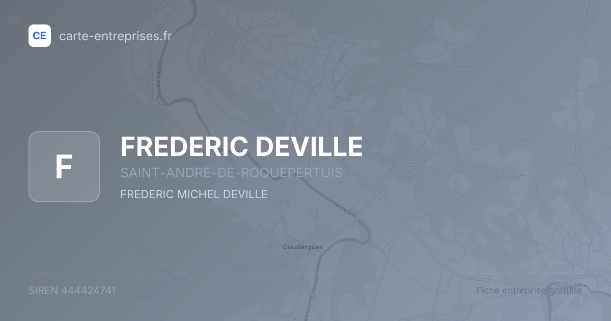 FREDERIC DEVILLE — 444424741 — fiche entreprise