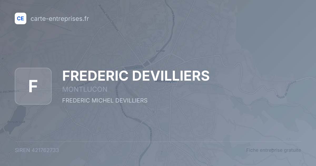 FREDERIC DEVILLIERS — 421762733 — fiche entreprise
