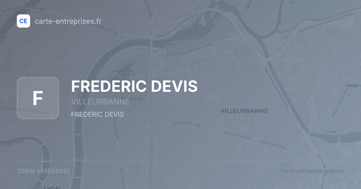FREDERIC DEVIS — 448534933 — fiche entreprise