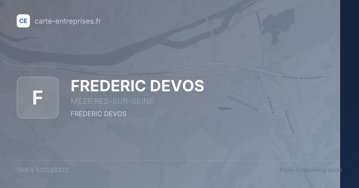 FREDERIC DEVOS — 520289372 — fiche entreprise