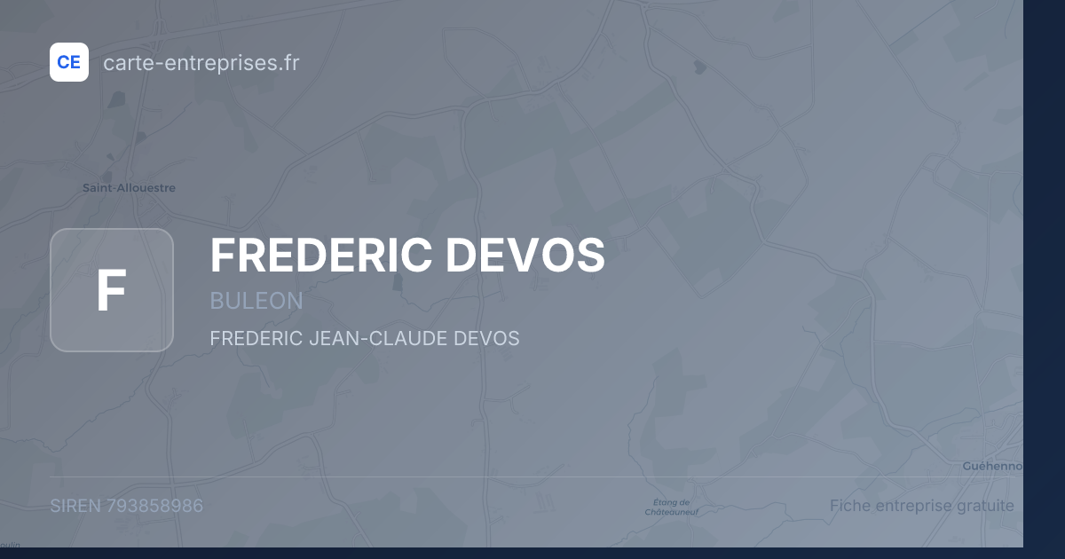 FREDERIC DEVOS — 793858986 — fiche entreprise