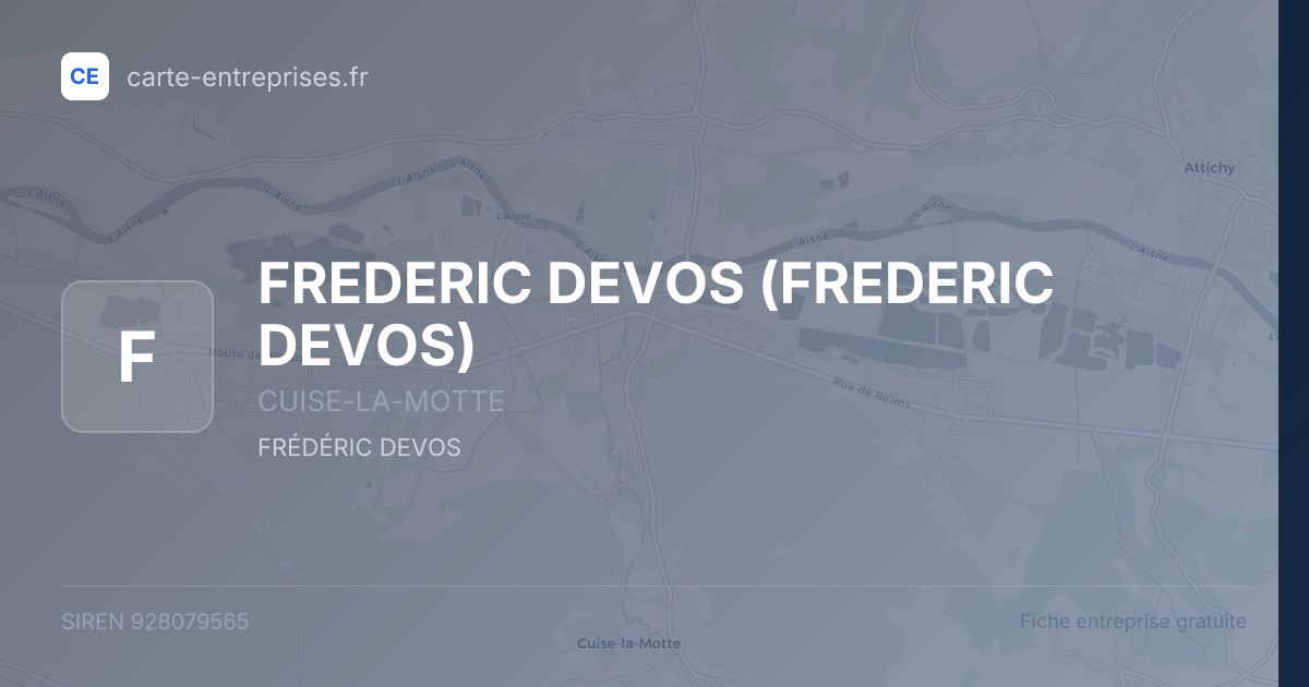 FREDERIC DEVOS — 928079565 — fiche entreprise