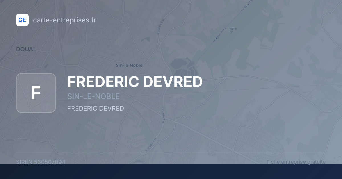 FREDERIC DEVRED — 530507094 — fiche entreprise
