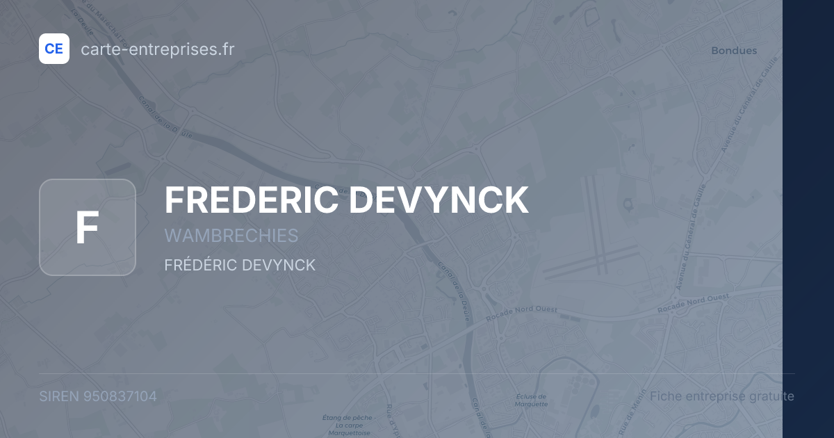 FREDERIC DEVYNCK — 950837104 — fiche entreprise
