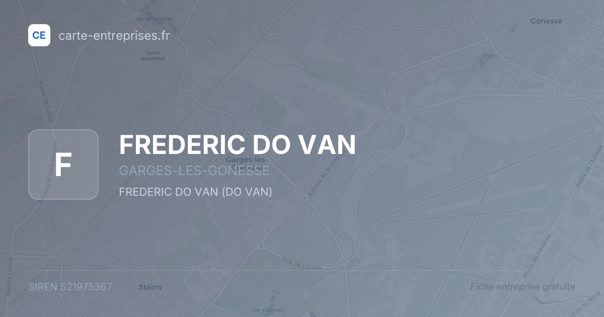 FREDERIC DO VAN — 521975367 — fiche entreprise