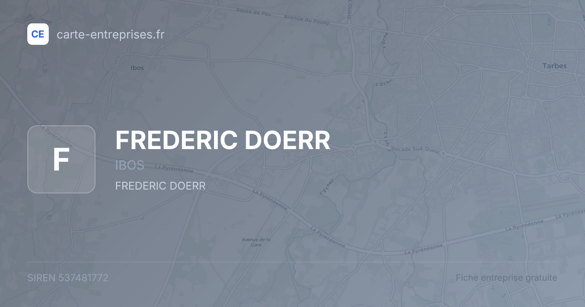FREDERIC DOERR — 537481772 — fiche entreprise