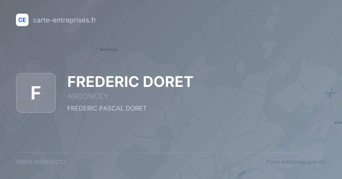 FREDERIC DORET — 400656237 — fiche entreprise