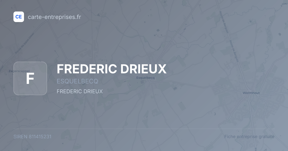FREDERIC DRIEUX — 811415231 — fiche entreprise
