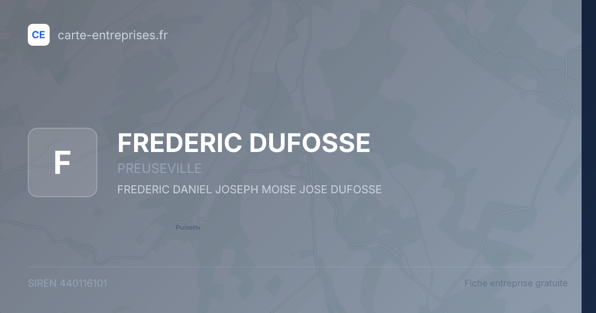FREDERIC DUFOSSE — 440116101 — fiche entreprise