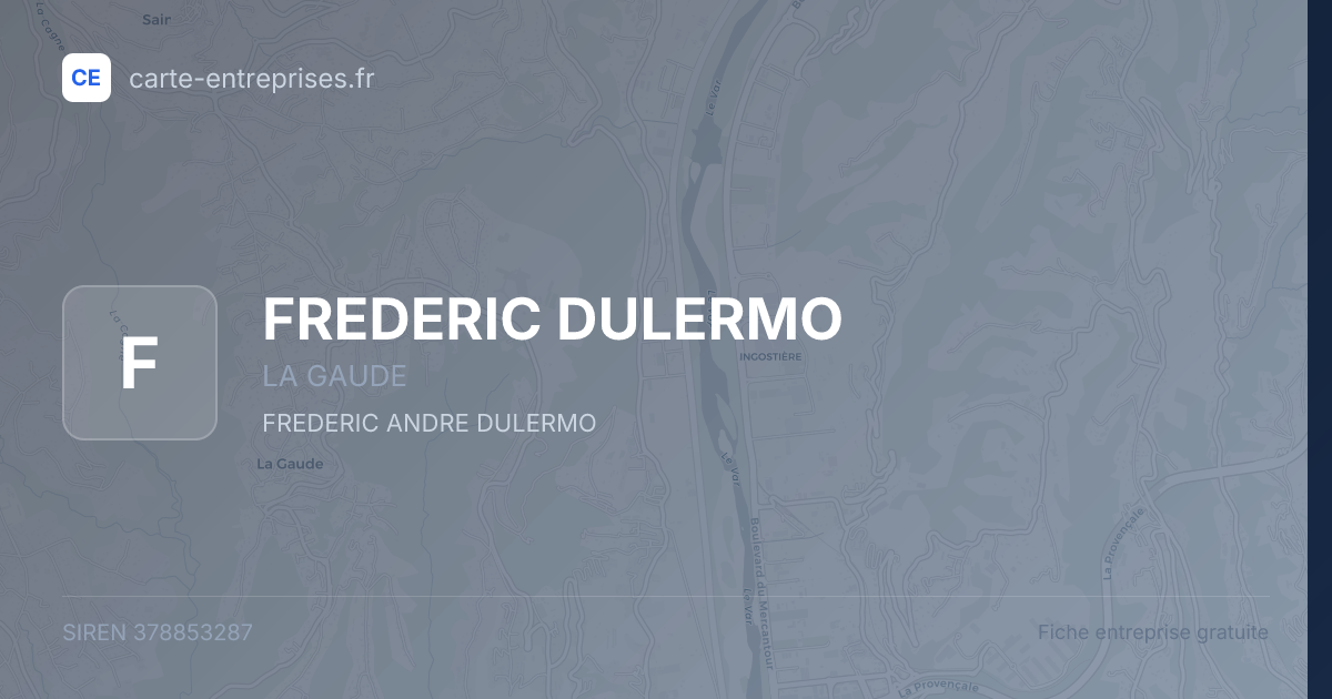 FREDERIC DULERMO — 378853287 — fiche entreprise