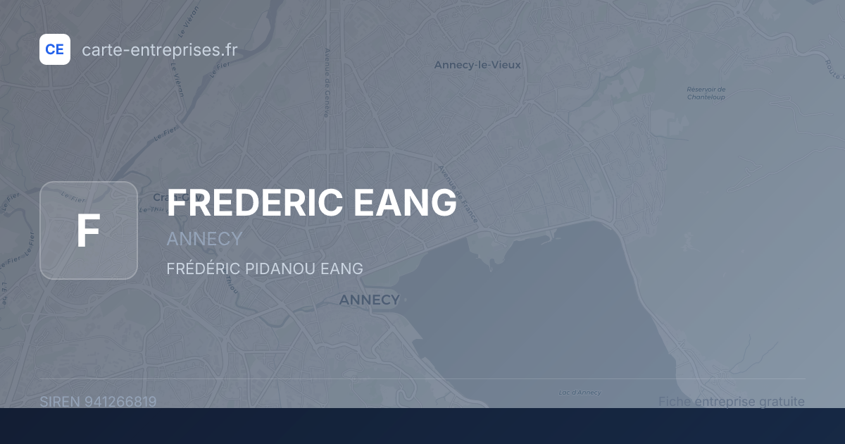 FREDERIC EANG — 941266819 — fiche entreprise