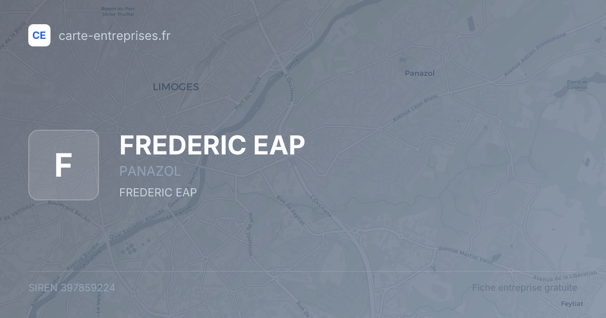 FREDERIC EAP — 397859224 — fiche entreprise