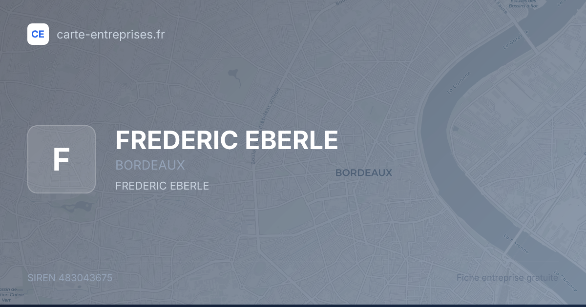 FREDERIC EBERLE — 483043675 — fiche entreprise