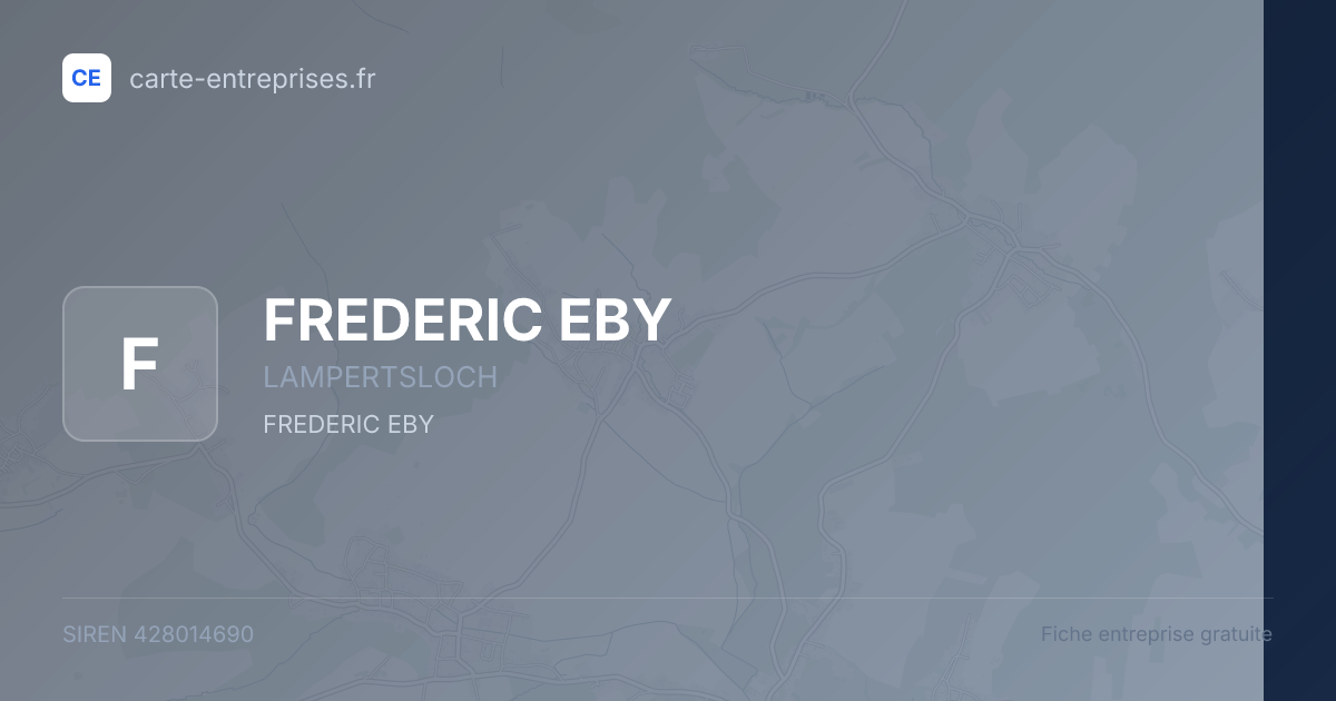 FREDERIC EBY — 428014690 — fiche entreprise