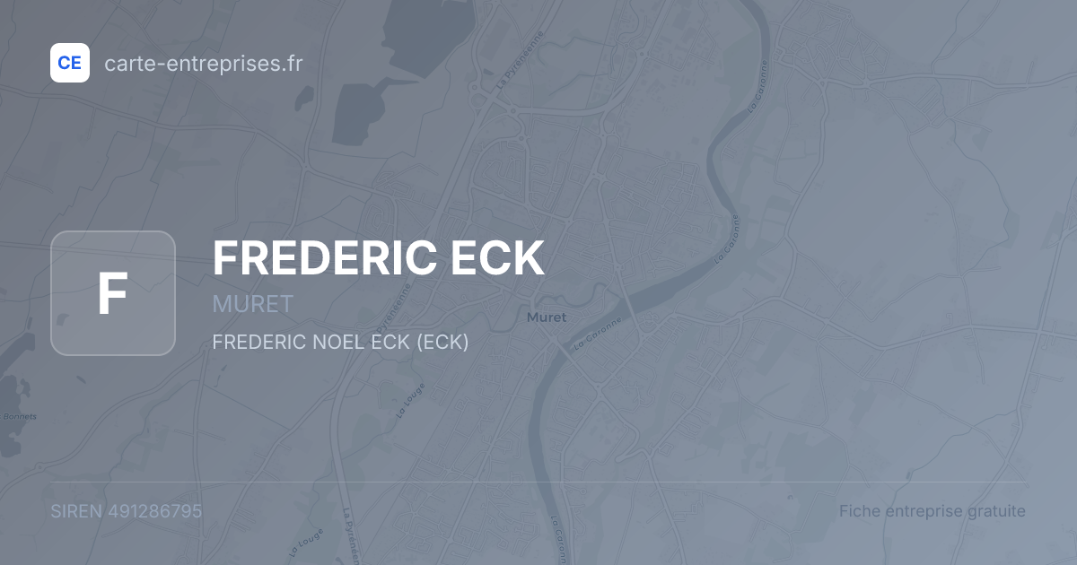 FREDERIC ECK — 491286795 — fiche entreprise