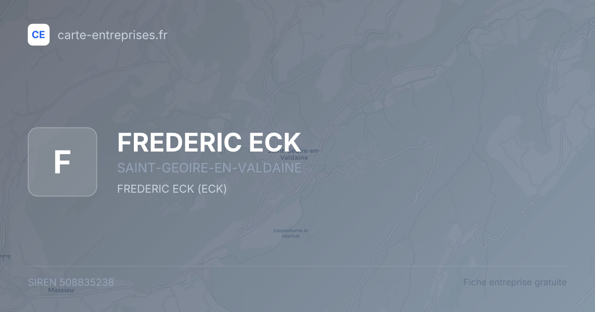 FREDERIC ECK — 508835238 — fiche entreprise