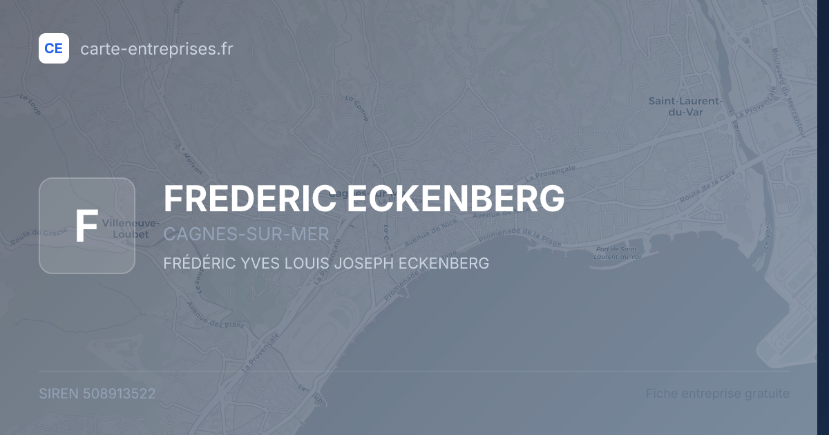 FREDERIC ECKENBERG — 508913522 — fiche entreprise