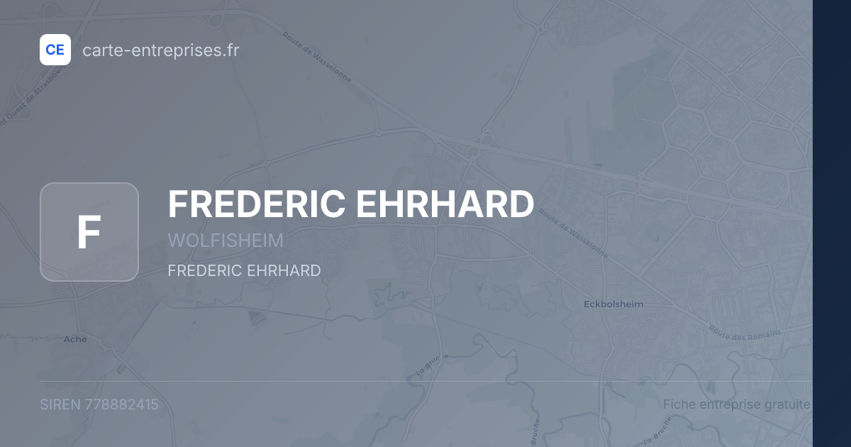 FREDERIC EHRHARD — 778882415 — fiche entreprise