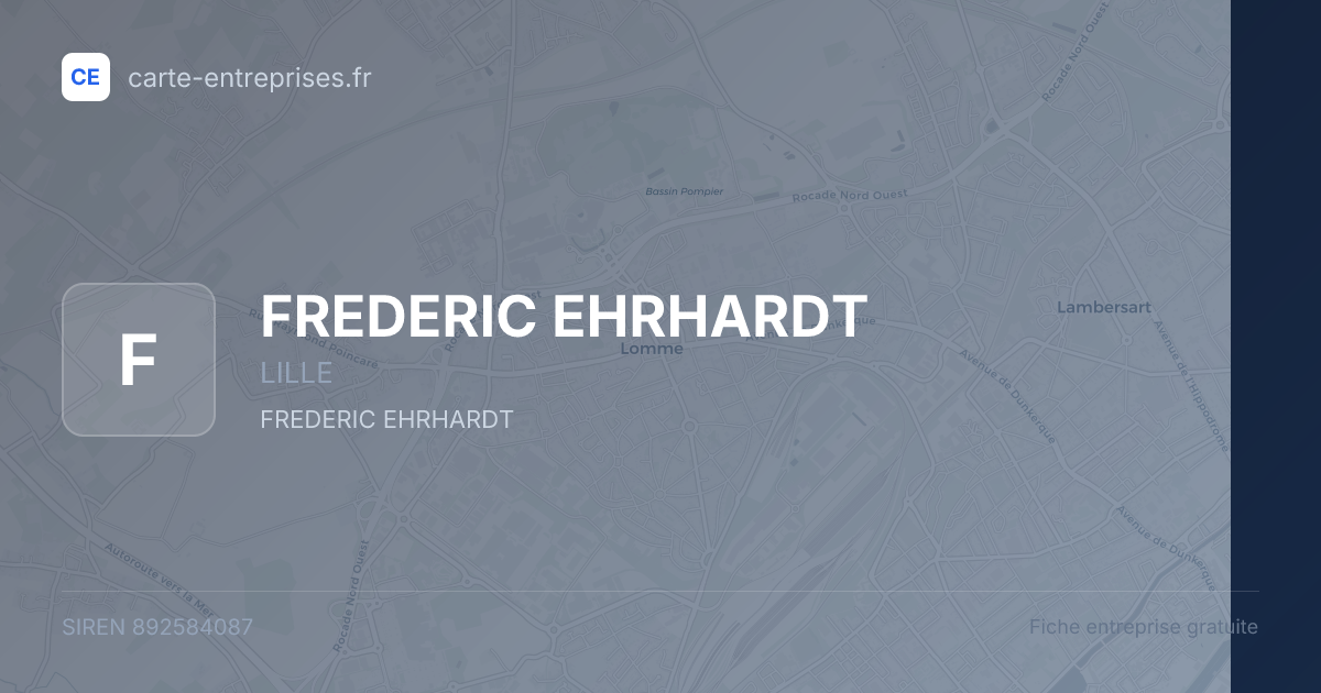 FREDERIC EHRHARDT — 892584087 — fiche entreprise