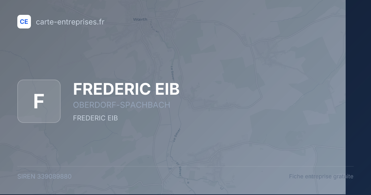 FREDERIC EIB — 339089880 — fiche entreprise